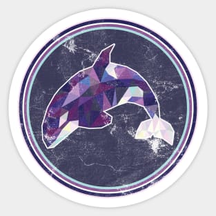 Orca Distressed Shirt: Cute Colorful Art Killer Whale Sticker